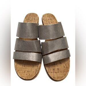 Kork-Ease Menzie Wedge Metallic Sandal